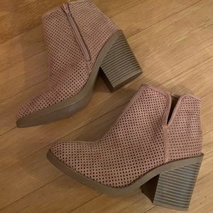 Taupe colored booties